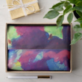 Papier Mousseline ARBRE DE NOËL ET ÉTOILES Aquarelle (Cadeau)