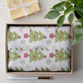 Papier Mousseline Arbre de Noël et flocons de neige (Cadeau)