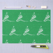 Papier Mousseline Arbre de Noël et neige (Artisanat)