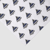 Papier Mousseline Arbre de Noël mince Ligne bleue (Détail)