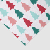 Papier Mousseline Arbre de Noël moderne, Turquoise, Aqua, Rouge (Détail)