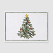 Papier Mousseline Arbre de Noël Moody | Onyx Silvery Black Splatter (Recto)