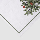 Papier Mousseline Arbre de Noël Moody | Onyx Silvery Black Splatter (Détail)