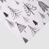 Papier Mousseline Arbre de Noël noir et blanc (Détail)