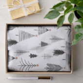 Papier Mousseline Arbre de Noël noir et blanc (Cadeau)
