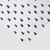 Papier Mousseline Arbre de Noël noir Motif scandinave (Détail)