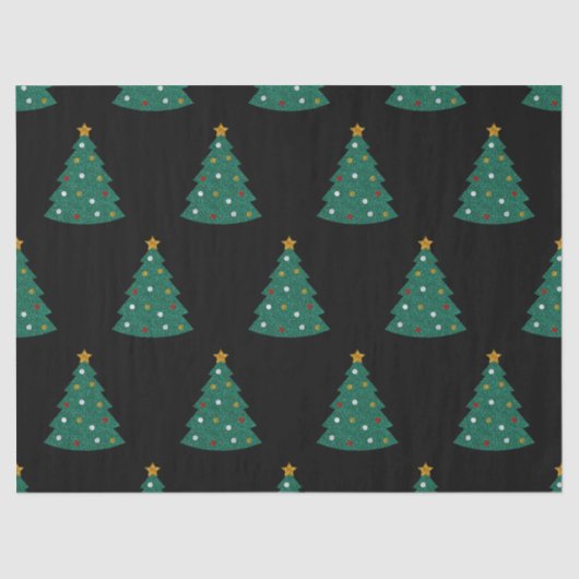 Papier Mousseline Arbre de Noël parties scintillant (Recto)