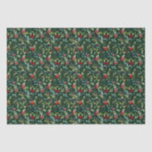 Papier Mousseline Arbre de Noël Poinsettia Bobble (Recto)