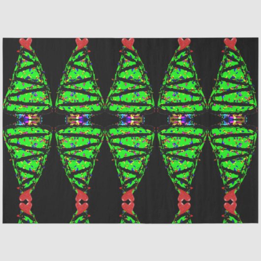 Papier Mousseline Arbre de Noël punk (Recto)