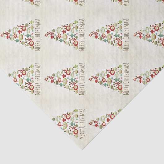 Papier Mousseline Arbre de Noël rétro (Détail)