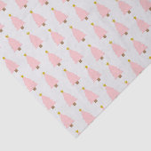 Papier Mousseline Arbre de Noël rose et étoile d'or (Détail)