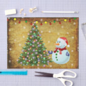 Papier Mousseline Arbre de Noël Snowman (Artisanat)