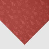 Papier Mousseline Arbre de Noël traditionnel rouge avec étoiles (Détail)