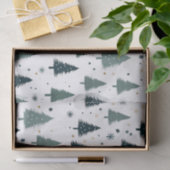 Papier Mousseline Arbre de Noël vert simple (Cadeau)