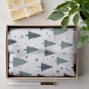 Papier Mousseline Arbre de Noël vert simple
