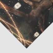 Papier Mousseline Arbre de nuit rustique avec lumières et mâchoires (Détail)