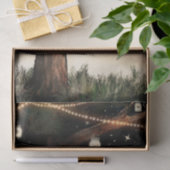 Papier Mousseline Arbre de nuit rustique avec lumières et mâchoires (Cadeau)