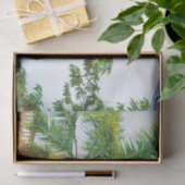 Papier Mousseline Arbre de palmier en papier Tissu Tropical (Cadeau)