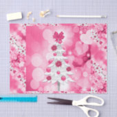 Papier Mousseline Arbre de vacances rose pour un thème de fille (Artisanat)