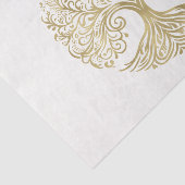 Papier Mousseline Arbre de vie Cream & Gold Celtic Mariage (Détail)