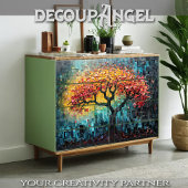 Papier Mousseline Arbre de vie en Art Mosaïque -Découpage-