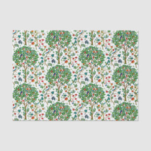 Papier Mousseline Arbre de William Morris de motif de la vie, vert
