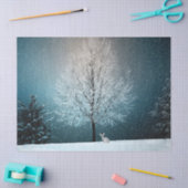 Papier Mousseline Arbre D'Hiver Étonnant - Complet Avec Lapin! (Artisanat)