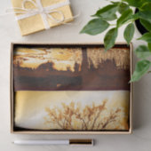 Papier Mousseline Arbre d'or moulé d'automne (Cadeau)