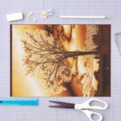 Papier Mousseline Arbre d'or moulé d'automne (Artisanat)