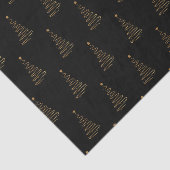 Papier Mousseline Arbre noir et or élégant de Noël (Détail)