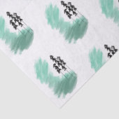 Papier Mousseline Arbre vert scandinave art simple menthe moderne (Détail)