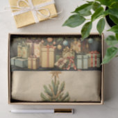 Papier Mousseline Arbre vintage Découpage de Noël d'hiver (Cadeau)