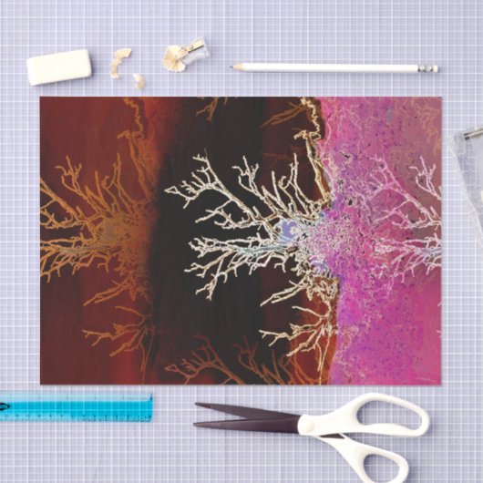 PAPIER MOUSSELINE ARBRES (Artisanat)