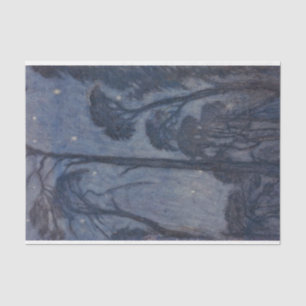 Papier Mousseline Arbres à Twilight (par Edward Robert Hughes)