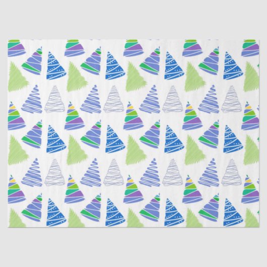 Papier Mousseline Arbres de Noël (Recto)