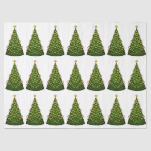 Papier Mousseline Arbres de Noël (Recto)