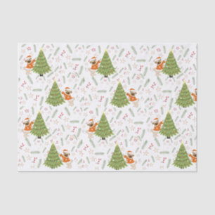 Papier Mousseline Arbres de Noël &carlin chien motif personnalisé ar