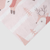 Papier Mousseline Arbres de Noël de rennes Noël rose moderne (Détail)