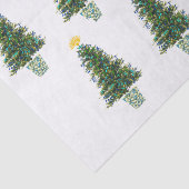 Papier Mousseline Arbres de Noël de thème de musique (Détail)