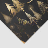 Papier Mousseline Arbres de Noël dorés enveloppant l'artisanat de dé (Détail)