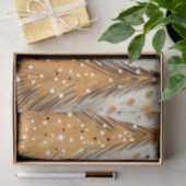 Papier Mousseline Arbres de Noël dorés Flammes de neige brillantes F (Cadeau)