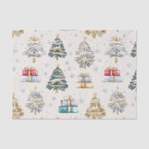 Papier Mousseline Arbres de Noël élégants Vintages