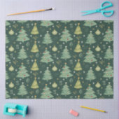 Papier Mousseline Arbres de Noël et ornements Motif (Artisanat)