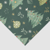 Papier Mousseline Arbres de Noël et ornements Motif (Détail)