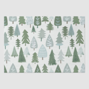 Papier Mousseline Arbres de Noël modernes