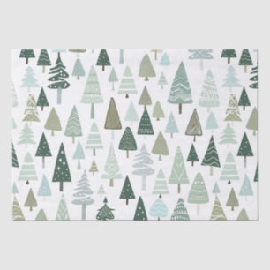 Papier Mousseline Arbres de Noël modernes et élégants