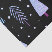 Papier Mousseline Arbres de Noël modernes violet rose noir (Détail)