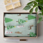 Papier Mousseline Arbres de Noël Neiges rennes neige neige (Cadeau)