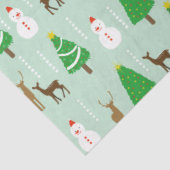 Papier Mousseline Arbres de Noël Neiges rennes neige neige (Détail)