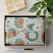 Papier Mousseline Arbres de Noël Ornements Étoiles Vert Noël (Cadeau)